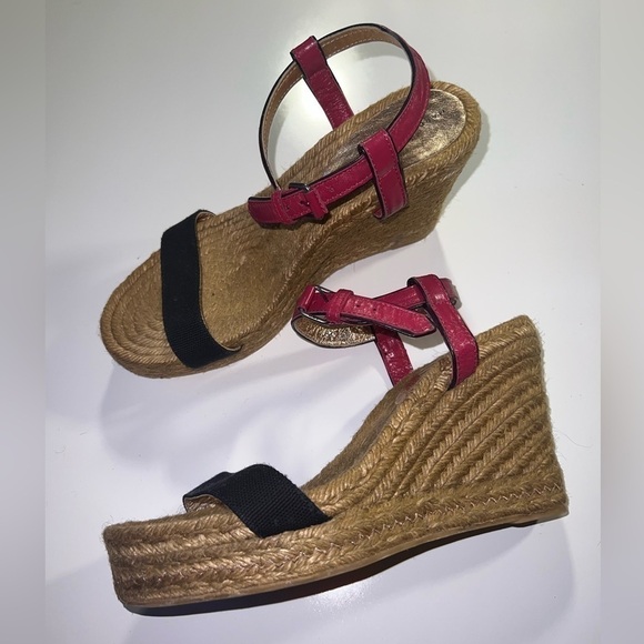 Marc By Marc Jacobs Colorblock Leather Raffia Wedge Sandals EU size 41 - Picture 14 of 14